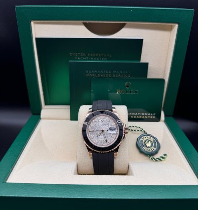 Rolex Yacht-master 40 Factory Paved Dial Unworn