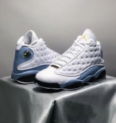Nik E Air Jordan 13 Blue Grey Basketball Sneakers