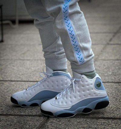 Nik E Air Jordan 13 Blue Grey Basketball Sneakers