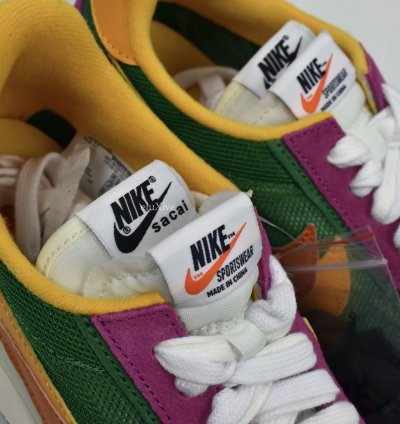 Nike Sacai Ld Waffle Sneakers Pine Green Clay Orange Ds19