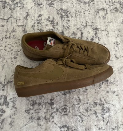 Supreme Nike Sb Ftw Blazer Low Gt Golden Beige 10