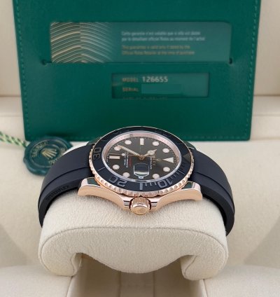 Rolex Yacht-master 40 In Stock 2024 Yacht-master 40 Black Dial 126655 18k Everose Gold Oysterflex Bracelet