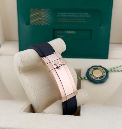 Rolex Yacht-master 40 In Stock 2024 Yacht-master 40 Black Dial 126655 18k Everose Gold Oysterflex Bracelet
