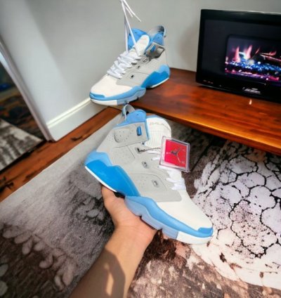 Nik E Air Jordan 6 17 23 Multi Total Blue Basketball Sneakers