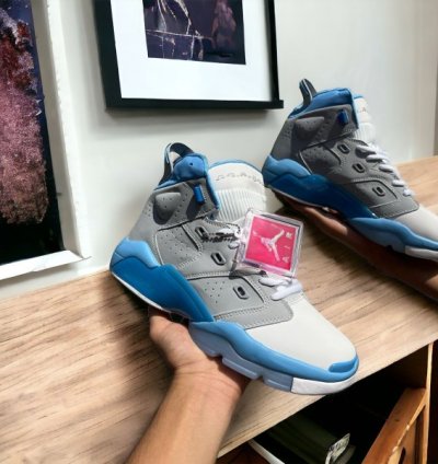 Nik E Air Jordan 6 17 23 Multi Total Blue Basketball Sneakers