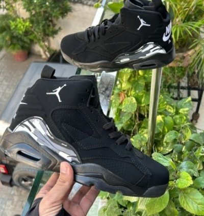 Nik E Air Jordan 6 Black Basketball Sneakers