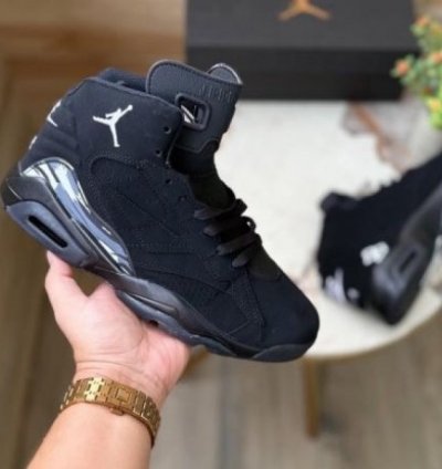 Nik E Air Jordan 6 Black Basketball Sneakers