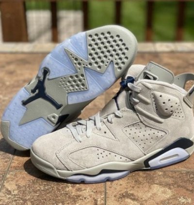 Nik E Air Jordan 6 Georgetown Basketball Sneakers