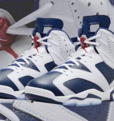 Nik E Air Jordan 6 Olymic White Navy 2024 Basketball Sneakers