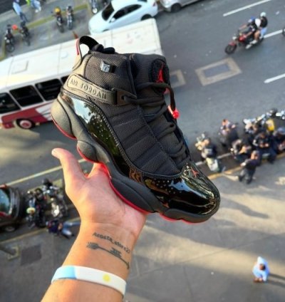 Nik E Air Jordan 6 Rings Black Infrared Bred Basketball Sneakers