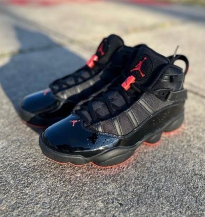 Nik E Air Jordan 6 Rings Black Infrared Bred Basketball Sneakers
