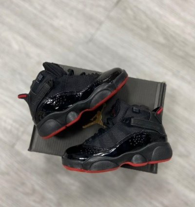 Nik E Air Jordan 6 Rings Black Infrared Bred Basketball Sneakers