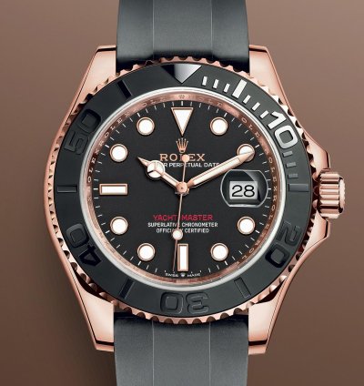 Rolex Yacht-master 40 New 2025 126655 Rose Gold Black Oysterflex