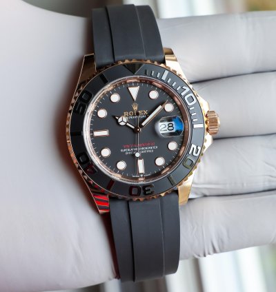 Rolex Yacht-master 40 New 2025 126655 Rose Gold Black Oysterflex