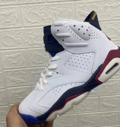 Nik E Air Jordan 6 White Infrared Basketball Sneakers