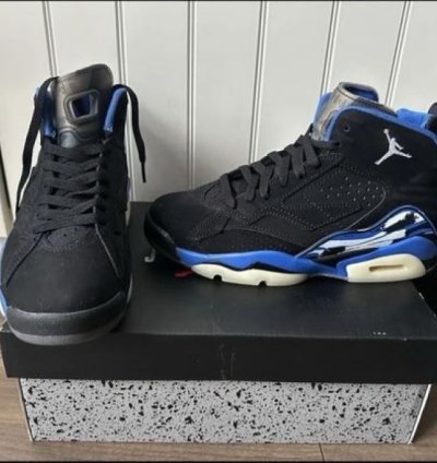 Nik E Air Jordan Mvp Black Royal Basketball Sneakers