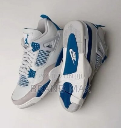 Nik E Air Jorden 4 Military Blue Basketball Sneakers Semi Ua