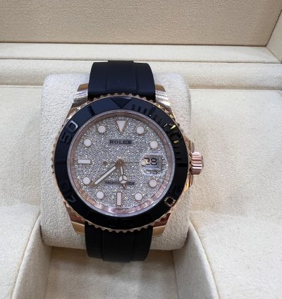 Rolex Yacht-master 40 Pave Diamond Dial Oysterflex