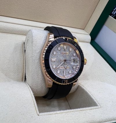 Rolex Yacht-master 40 Pave Diamond Dial Oysterflex