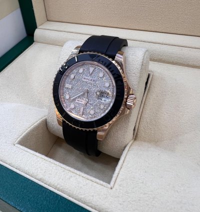 Rolex Yacht-master 40 Pave Diamond Dial Oysterflex