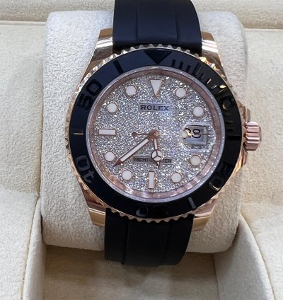 Rolex Yacht-master 40 Pave Diamond Dial Oysterflex
