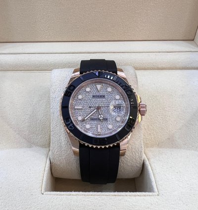 Rolex Yacht-master 40 Pave Diamond Dial Oysterflex