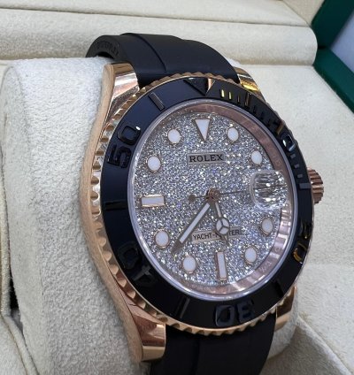 Rolex Yacht-master 40 Pave Diamond Dial Oysterflex