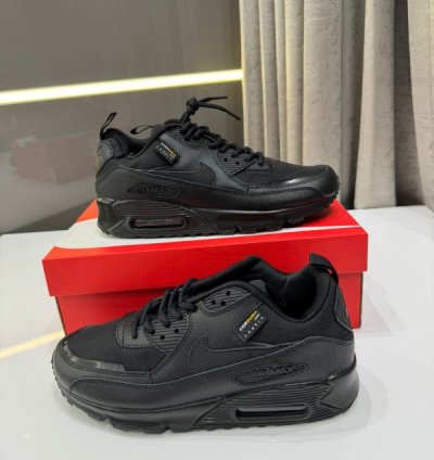 Nik E Air Max 90 All Black Running Shoes