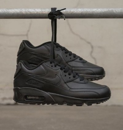 Nik E Air Max 90 All Black Running Shoes