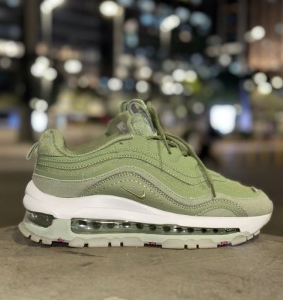 Nik E Air Max 97 Futura Oil Green Running Shoes