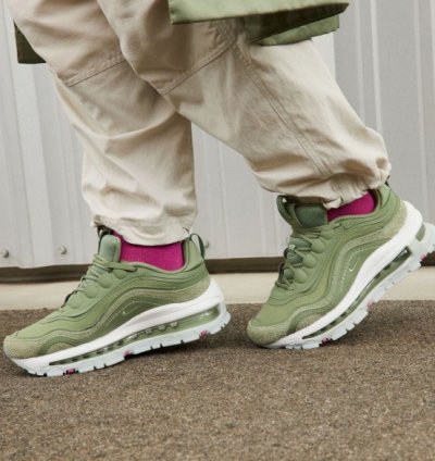 Nik E Air Max 97 Futura Oil Green Running Shoes