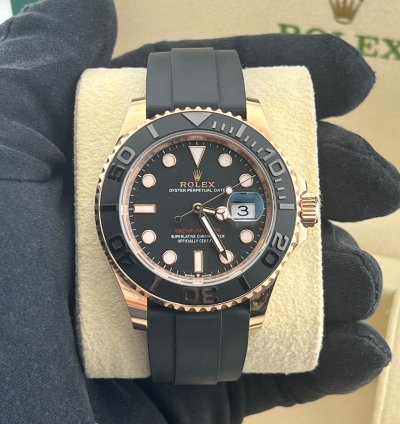 Rolex Yacht-master 40 Rose Gold Oysterflex Braclet