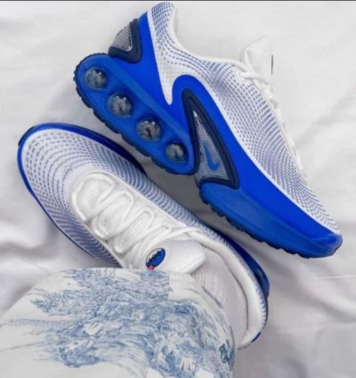 Nik E Air Max Dn Royal Platinum Basketball Sneakers