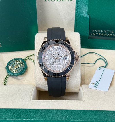 Rolex Yacht-master 40 Rose Gold Oysterflex Diamond Dial 2023