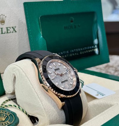 Rolex Yacht-master 40 Rose Gold Oysterflex Diamond Dial 2023
