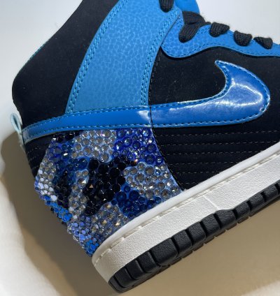 Swarovski Crystal Camo Nike Dunk Sky Hi Wedge