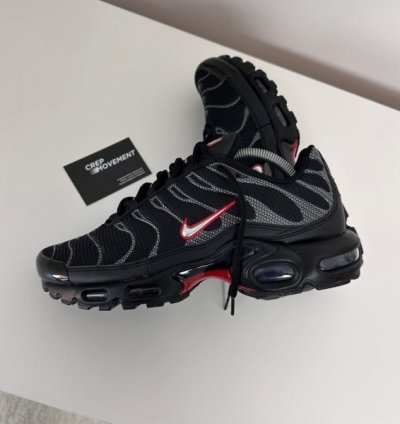 Nik E Air Max Plus Black Silver Running Shoes