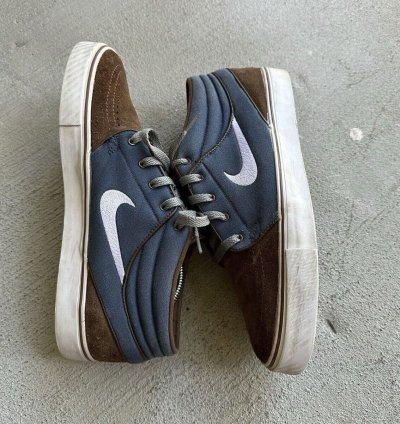 Sz 10 Nike Sb Zoom Stefan Janoski Mid Brown Navy 443095-422