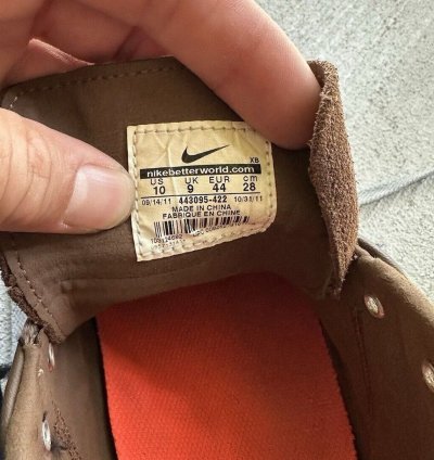 Sz 10 Nike Sb Zoom Stefan Janoski Mid Brown Navy 443095-422