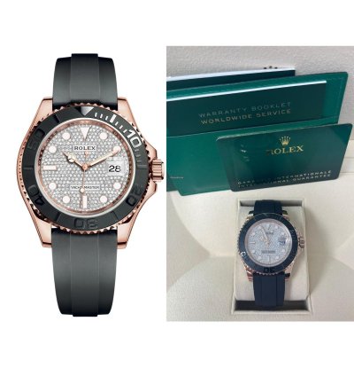 Rolex Yacht-master 40 Rose Gold Pave Diamond Dial 126655