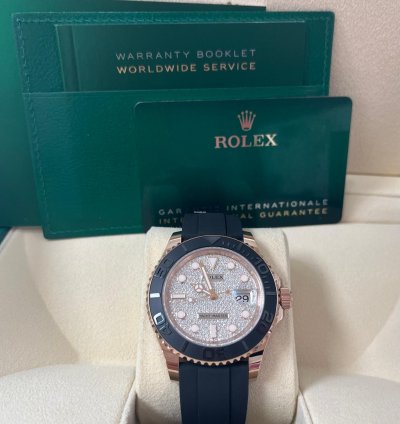 Rolex Yacht-master 40 Rose Gold Pave Diamond Dial 126655