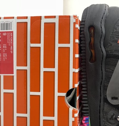 Sz 9 - Nike Air Force 1 Mid Off-white Black 2022 Do6290-001