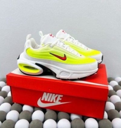 Nik E Air Max Portal Sneakers White Yellow Running Shoes