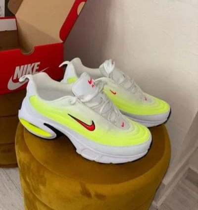 Nik E Air Max Portal Sneakers White Yellow Running Shoes