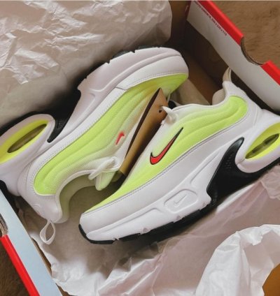 Nik E Air Max Portal Sneakers White Yellow Running Shoes