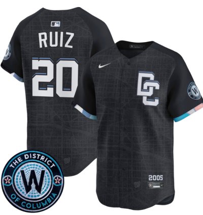 Keibert Ruiz Jersey 20 Washington Nationals 2025 City Connect Premier Limited Stitched Navy