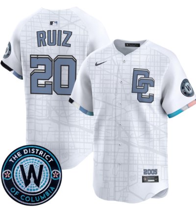 Keibert Ruiz Jersey 20 Washington Nationals 2025 City Connect Premier Limited Stitched White
