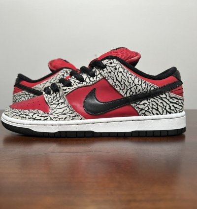 Nike Sb Dunk Low Pro Supreme Red Cement