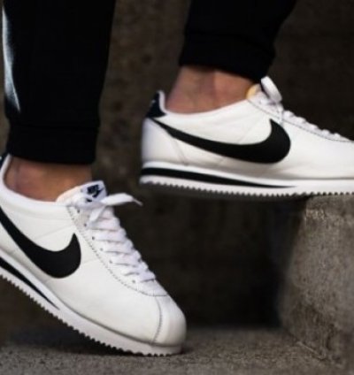 Nik E Cortez Classic White Black Sneakers
