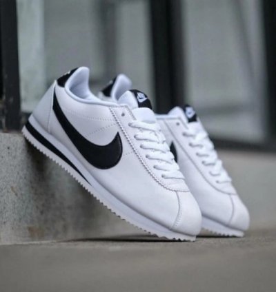 Nik E Cortez Classic White Black Sneakers